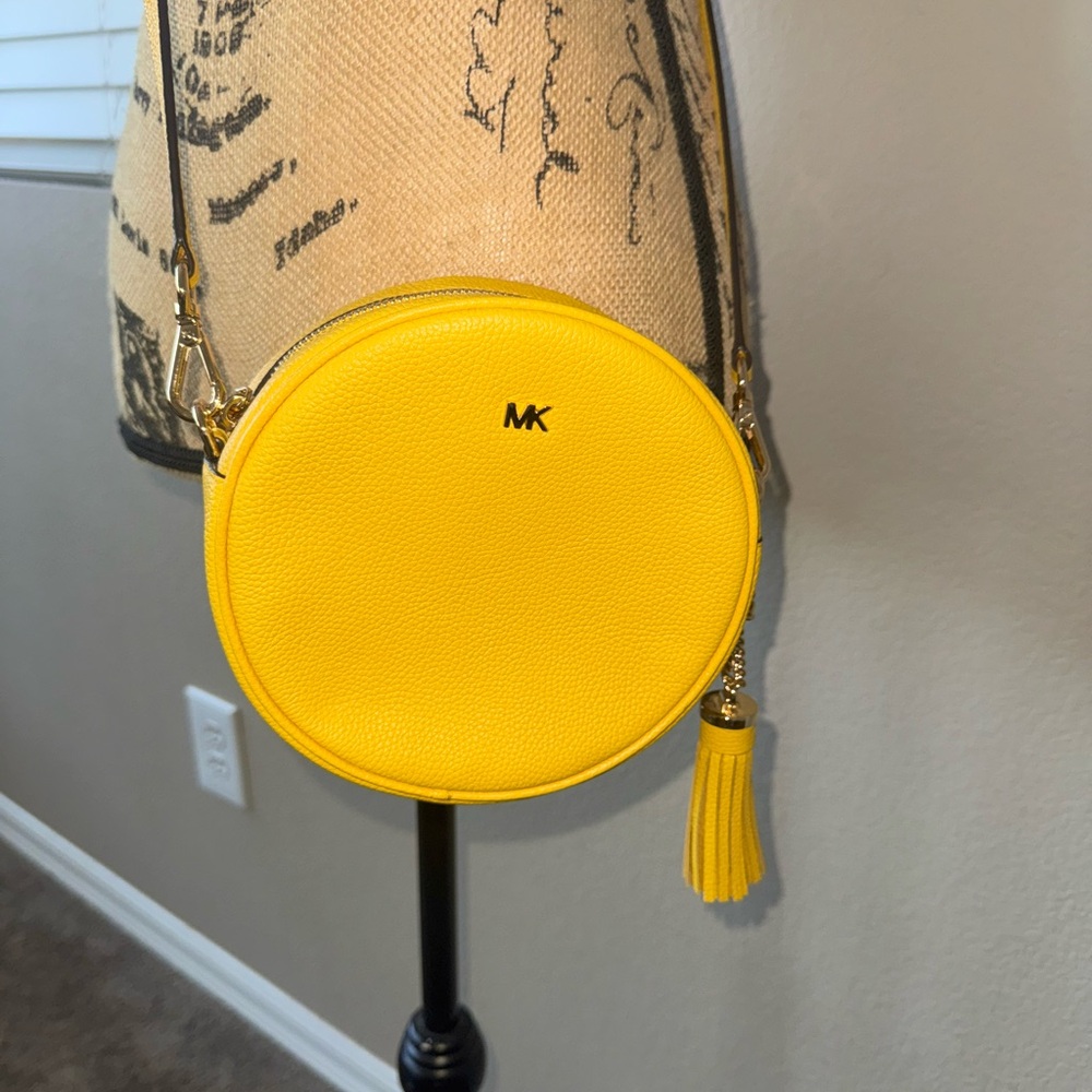 Michael Kors Vibrant Yellow Round Crossbody Bag
